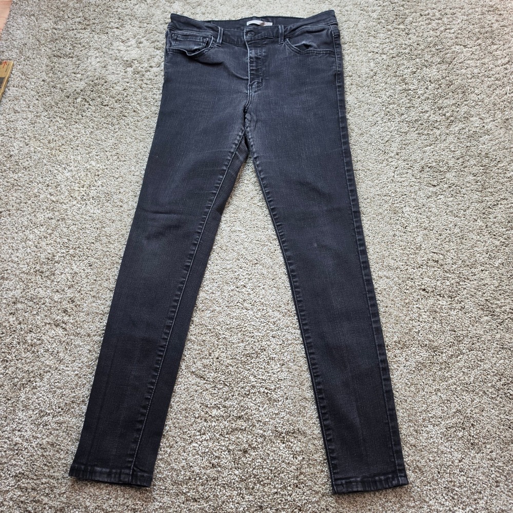 Levi's 720 High Rise Super Skinny Jeans Womens 31x30 Black Denim Casual Athletic